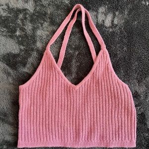 Mauve crop top with adjustable straps 👚